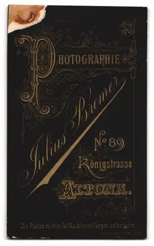 Fotografie Julius Bremer, Hamburg-Altona, Königstr. 89, Portrait bildschönes Mädchen mit Flechtzopf und Halsschmuck