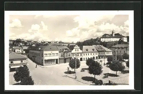 AK Ledec nad Sázavou, Ortspartie aus der Vogelschau