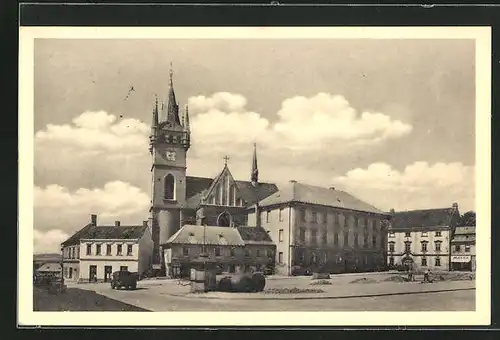 AK Humpolec, Blick zur Kirche