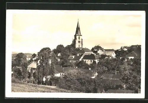 AK Chotebor, Blick zur Kirche