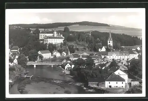 AK Ledec n. Sáz., Ortsansicht aus der Vogelschau