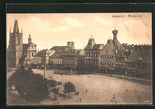 AK Leitmeritz / Litomerice, Marktplatz