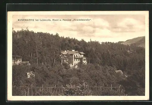 AK Kundratitz, Hotel u. Pension Henriettenruhe