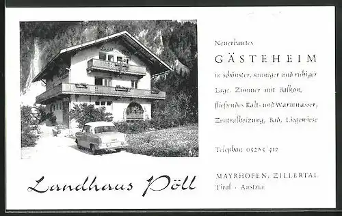 AK Mayrhofen, Hotel Landhaus Pöll