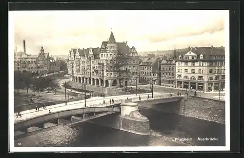 AK Pforzheim, Partie mit Auerbrücke