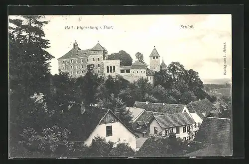 AK Bad Elgersburg i. Th., Panorama mit Schloss
