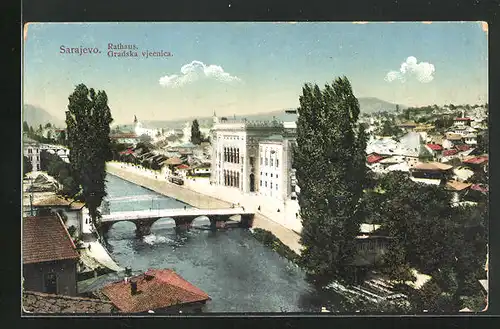 AK Sarajewo, Flusspartie am Rathaus