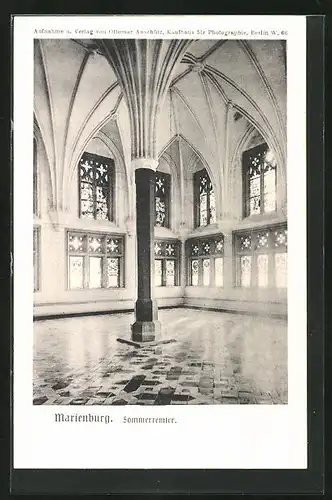 AK Marienburg / Malbork, Blick in den Sommerremter