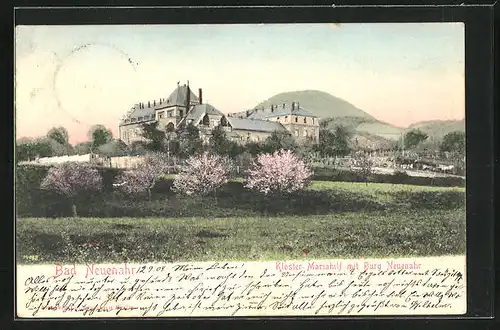 AK Bad Neuenahr, Kloster Mariahilf mit Burg Neuenahr