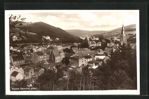 AK Gemünd / Eifel, Totale vom Berg gesehen