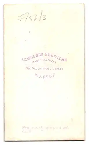 Fotografie Lawrence Bros., Glasgow, 262 Sauchiehall St., Portrait stattlicher Mann mit Vollbart