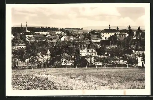 AK Solnice, Ortsansicht aus der Vogelschau