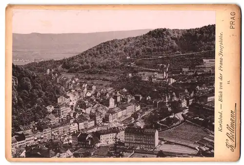 Fotografie K. Bellmann, Prag, Ansicht Karlsbad, Blick auf den Ort von der Franz-Josefshöhe