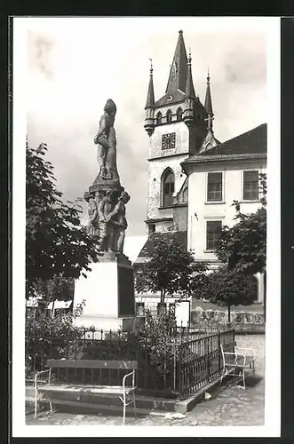 AK Humpolec, Blick zur Kirche