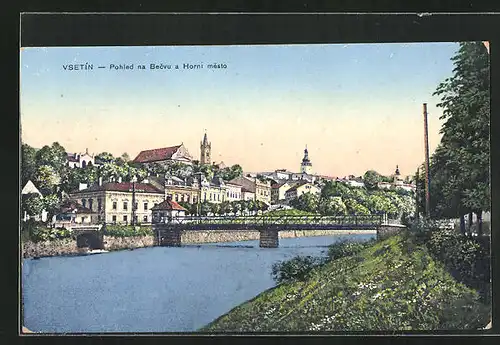 AK Vsetín, Pohled na Becvu a Horní mesto