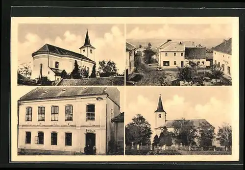 AK Kromeríz, Ortspartie, Kirche und Schule