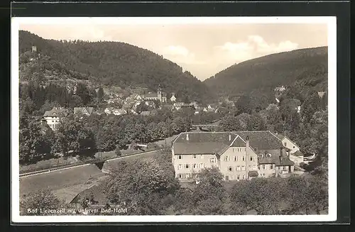 AK Bad Liebenzell, Ortsansicht mit unterem Bad-Hotel