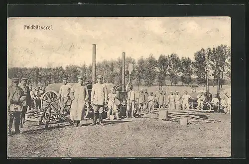 AK Soldaten in der Feldbäckerei