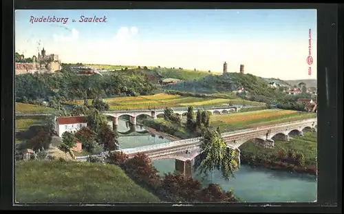 AK Saaleck, Panorama mit Rudelsburg