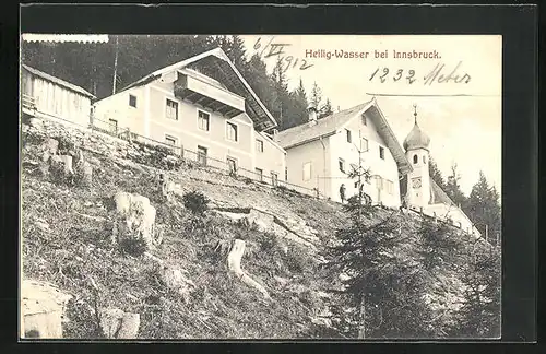 AK Innsbruck-Heilig-Wasser, Häuser am Hang