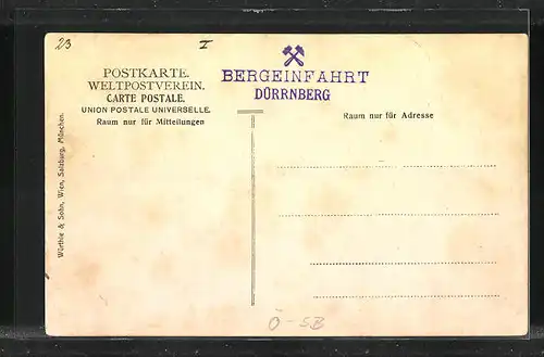 AK Dürnberg, Bergwerk- Einfahrt, -See, -Ausfahrt, Rutschbahn