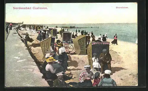 AK Cuxhaven, Badegäste beim Strandausflug