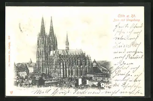 AK Köln a. Rh., Dom mit Umgebung