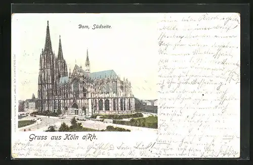 AK Köln a. Rh., Dom, Südseite