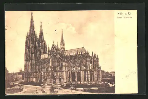 AK Köln a. Rh., Dom, Südseite