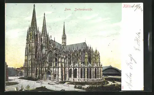 AK Köln, Dom, Seitenansicht