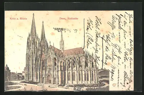 AK Köln a. Rhein, Dom, Südseite