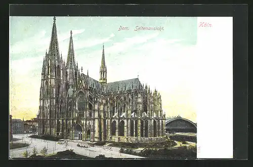 AK Köln, Dom, Seitenansicht