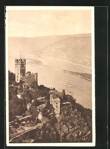 AK Burg Sooneck am Rhein, Das schöne Deutschland, Bild 74, Ganzsache Reichswinterhilfe-Lotterie 1934 /35