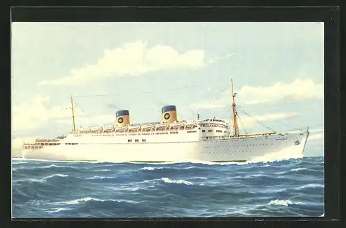 AK Passagierschiff SS Homeric vor blauem Himmel, Holmes Lines