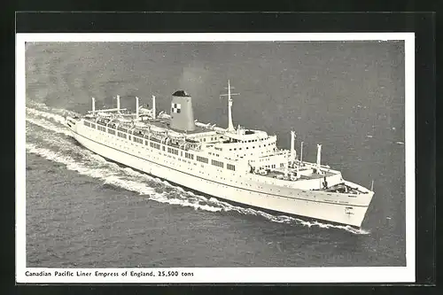 AK Passagierschiff Empress of England aus der Luft, Canadian Pacific Line