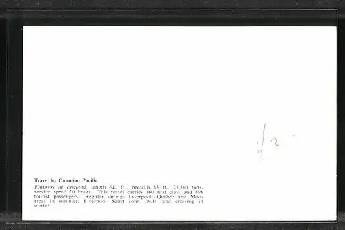 AK Passagierschiff Empress of England aus der Luft, Canadian Pacific Line