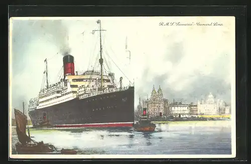 AK Passagierschiff Samaria fährt aus dem Hafen