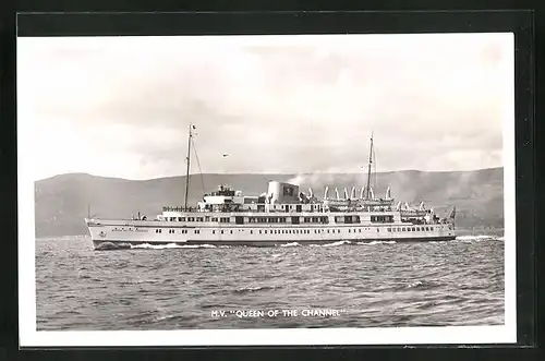 AK Passagierschiff M. V. Queen of the Channel in voller Fahrt