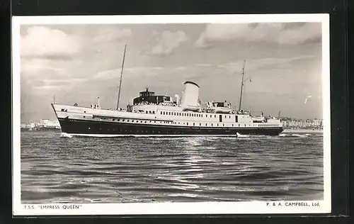 AK Passagierschiff T. S. S. Empress Queen in Fahrt