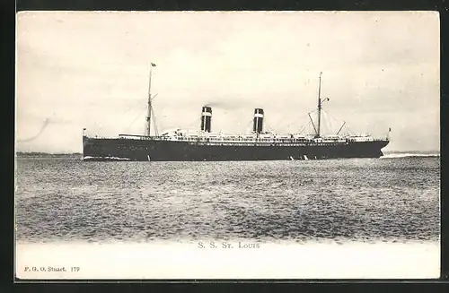 AK Passagierschiff S. S. St. Louis vor der Küste