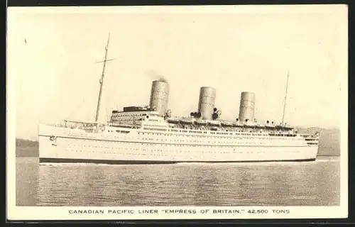 AK Passagierschiff Empress of Britain, Canadian Pacific Liner