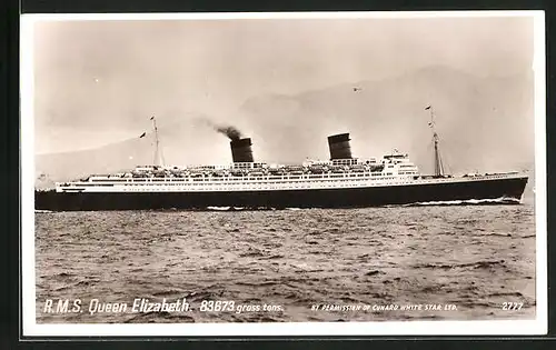 AK Passagierschiff RMS Queen Elizabeth, Cunard White Star