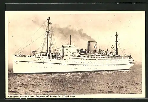 AK Passagierschiff Empress of Australia, Canadian Pacific Line