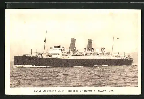 AK Passagierschiff Duchess of Bedford, Canadian Pacific Line
