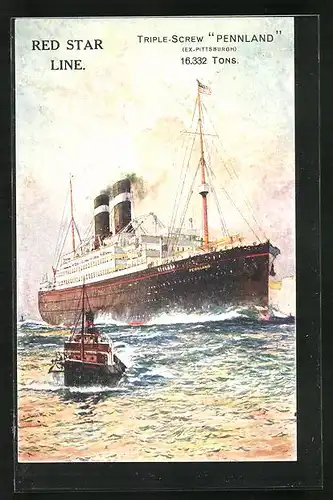 AK Red Star Line Triple-Screw Pennland