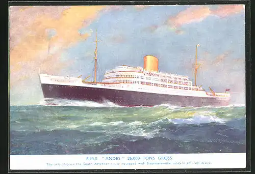 AK Passagierschiff RMS Andes