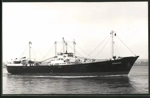 Fotografie Frachtschiff Konigsau in Fahrt