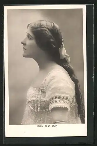 AK Schauspieler Miss Edna May im Seitenporträt