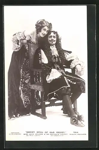 AK Schauspieler Julia Neilson und Malcolm Cherry als Nell Gwyn und Charles II. in dem Film Sweet nell of old Drury