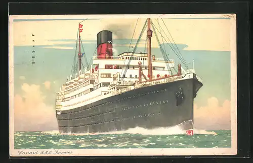 Künstler-AK Passagierschiff RMS Samaria, Cunard Line
